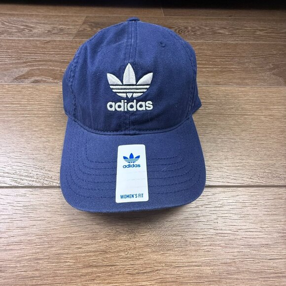 Adidas Women's Fit Baseball Hat Navy Blue Embroidered Adjustable  OSFM NWT - Picture 1 of 10